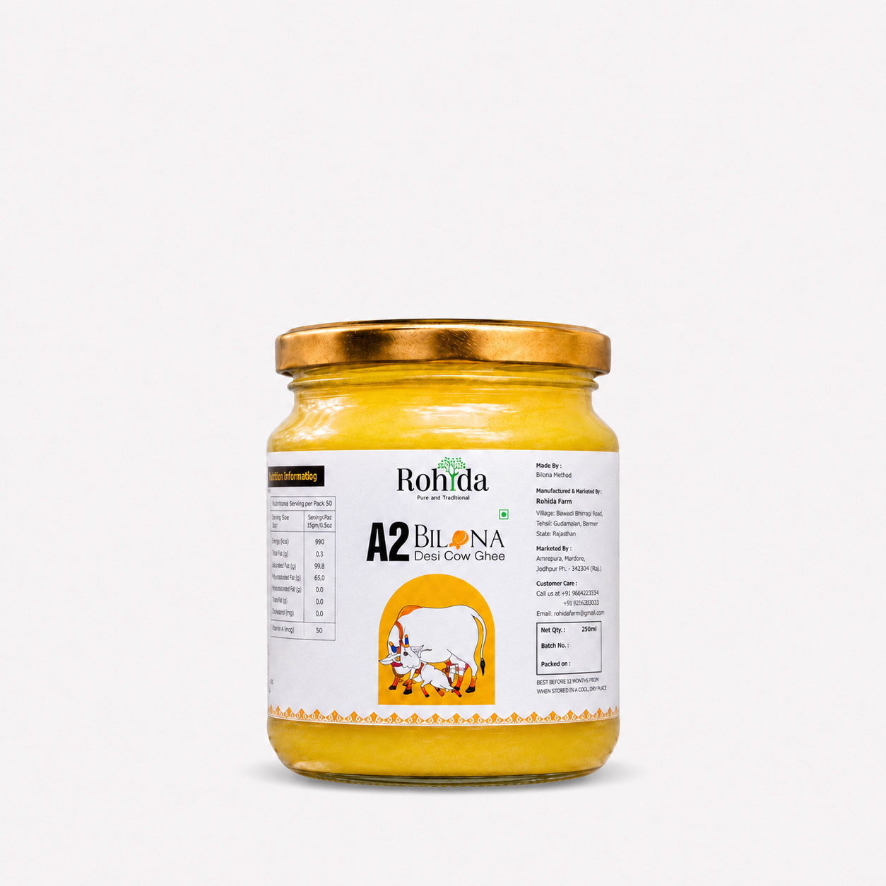 A2 Desi Cow Bilona Ghee(350ml)