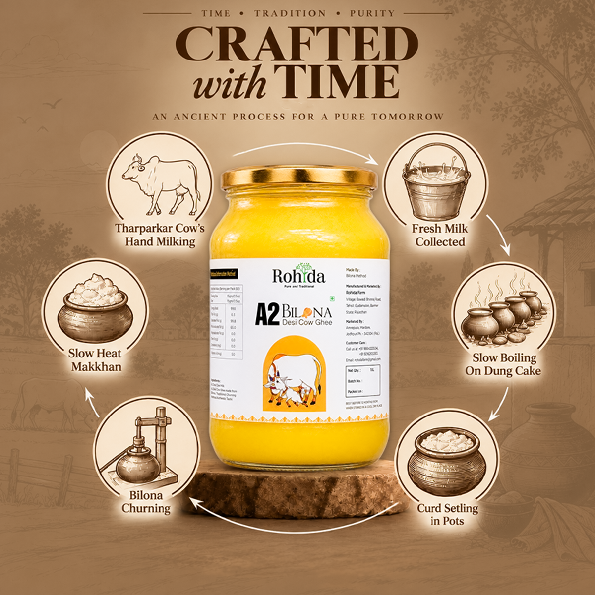 Desi Cow Ghee - Made From Bilona Method - alternate view